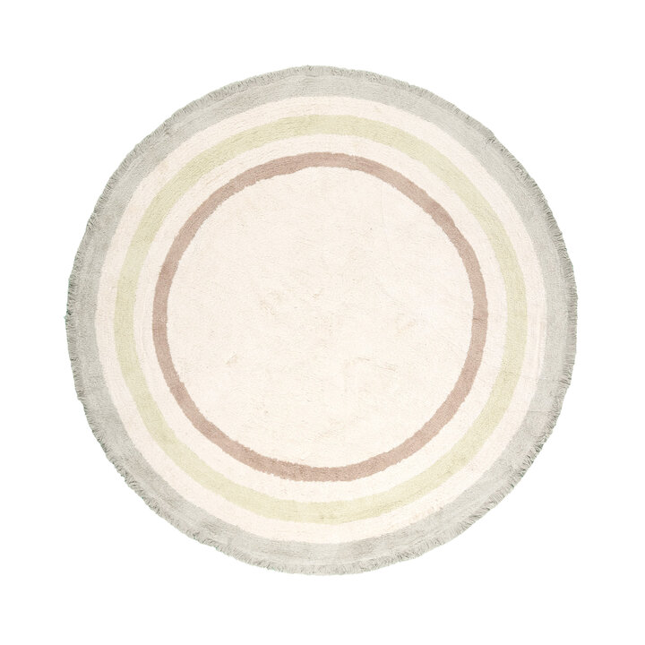 Rund tvättbar barnmatta - Milo Grön