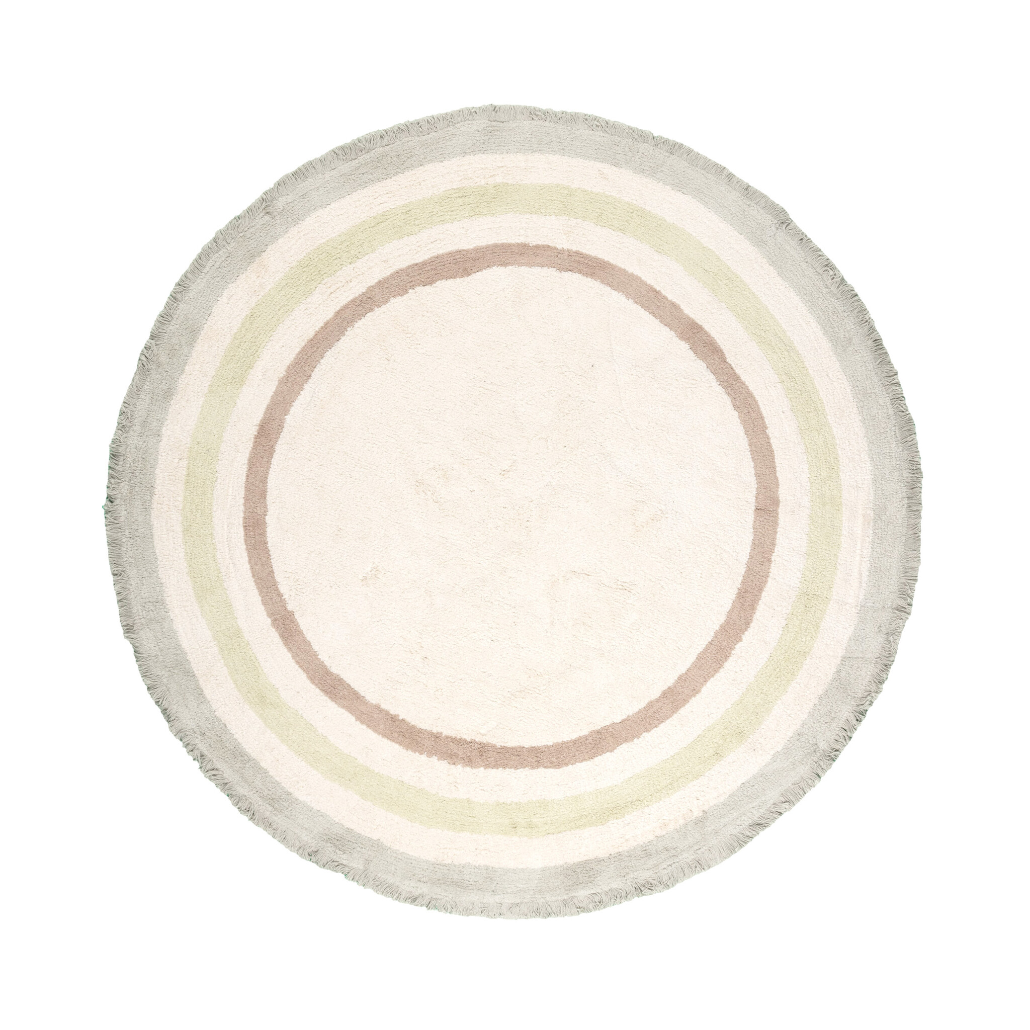 Rund tvättbar barnmatta - Milo Grön - sfeer