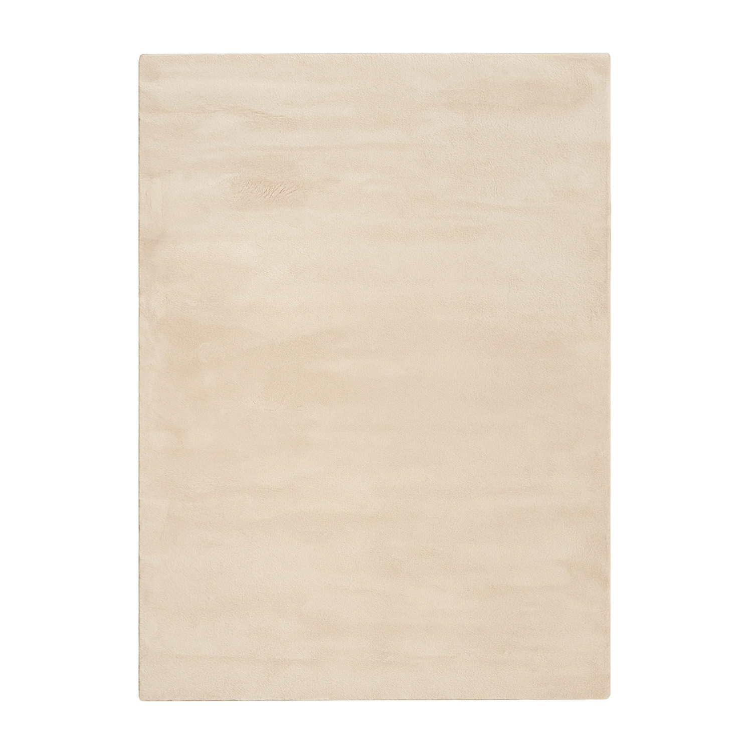 Mjuk lågplyschmatta – Cozy Beige - sfeer