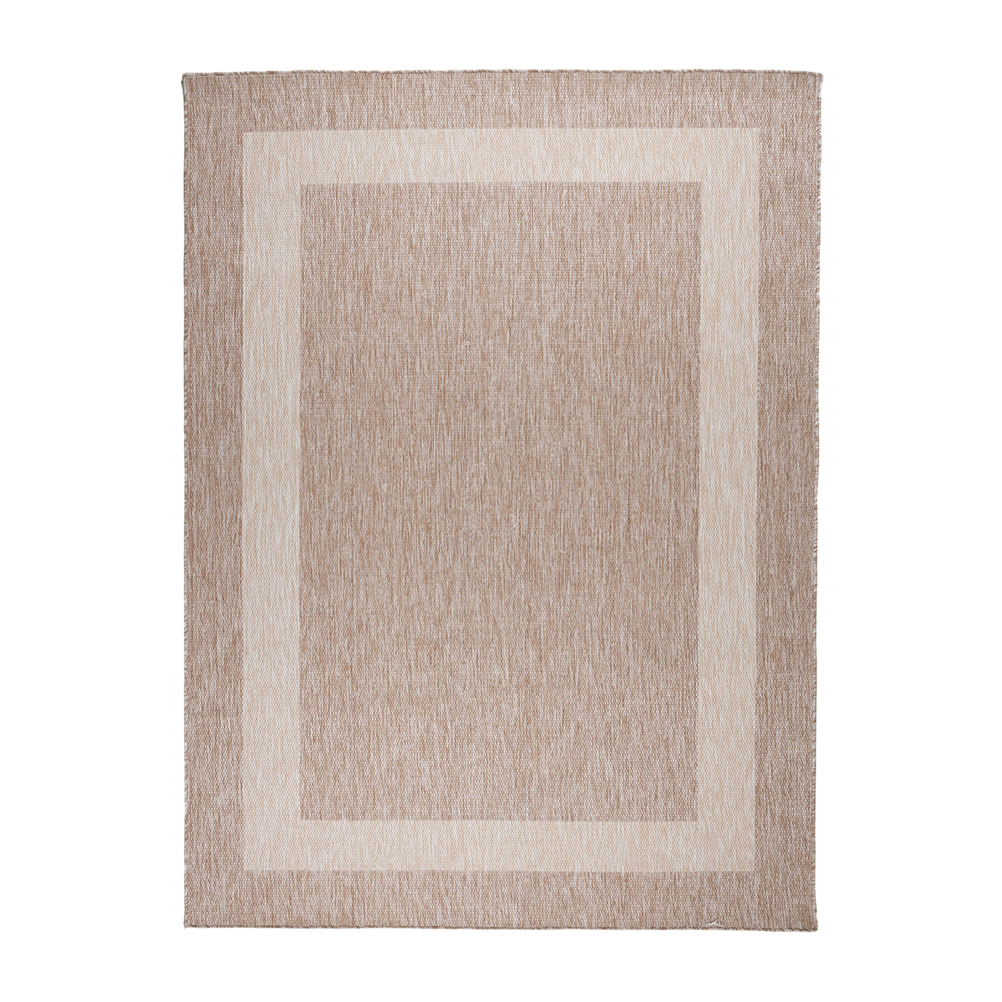 Utomhusmatta – Sierra Border Beige/Kräm - sfeer