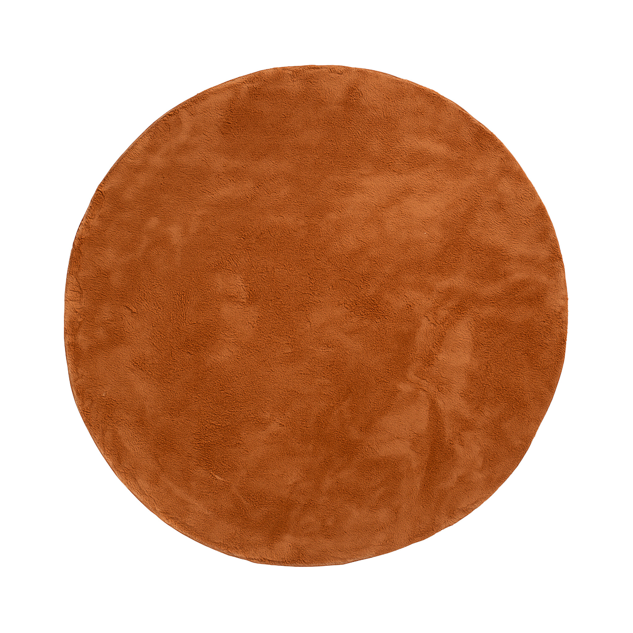 Rund låghög matta – Cozy Terracotta - sfeer