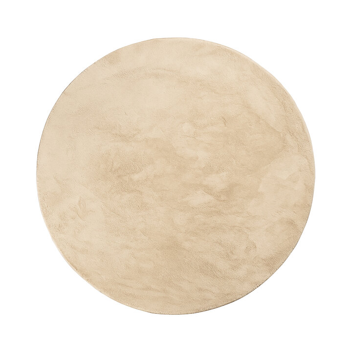 Rund låghårig matta – Cozy Beige