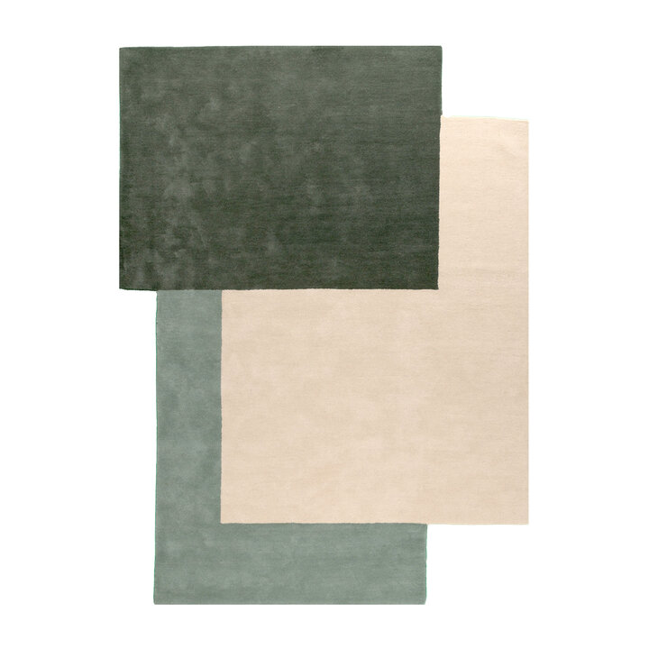 Abstract ullmatta – Jules Creme/Grön