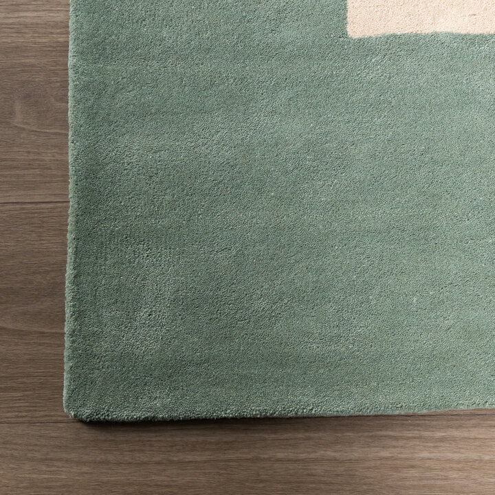 Abstract ullmatta – Jules Creme/Grön