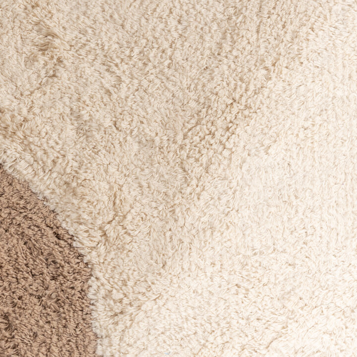 Rund Tvättbar Matta – Hazy Beige/Crème