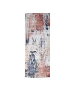 Tvättbar Löpare - Domingo Grunge Terrakotta/Gräddvit