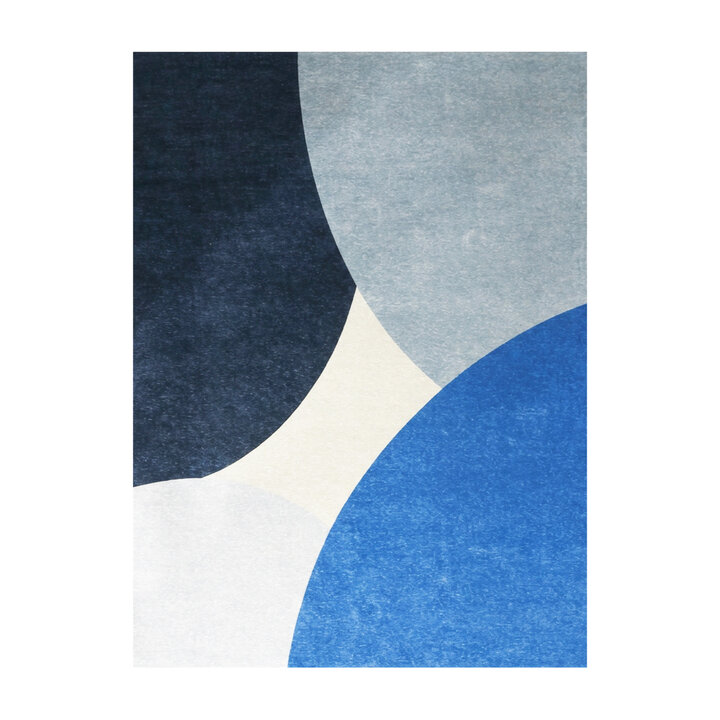 Geometrisk matta – Swing Circles Blå