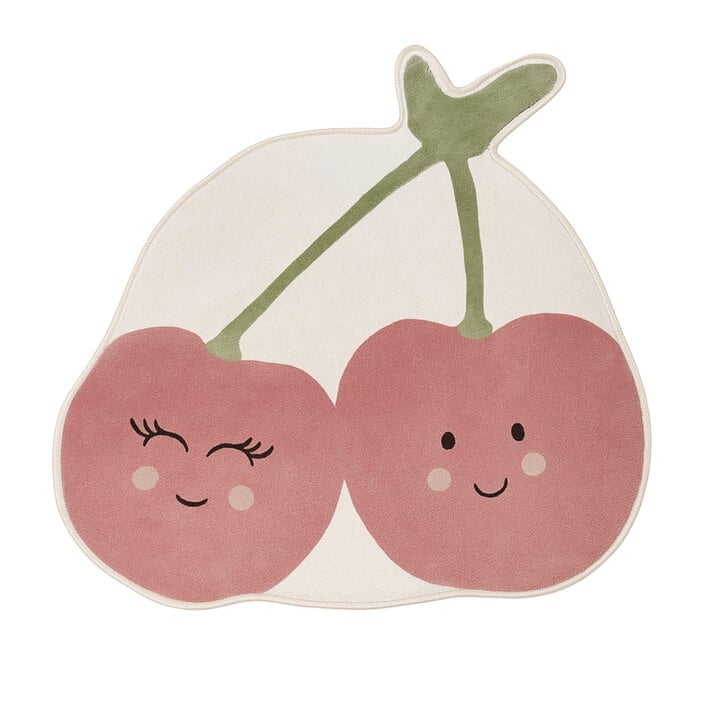 Tvättbar barnmatta – Berry Körsbär Röd