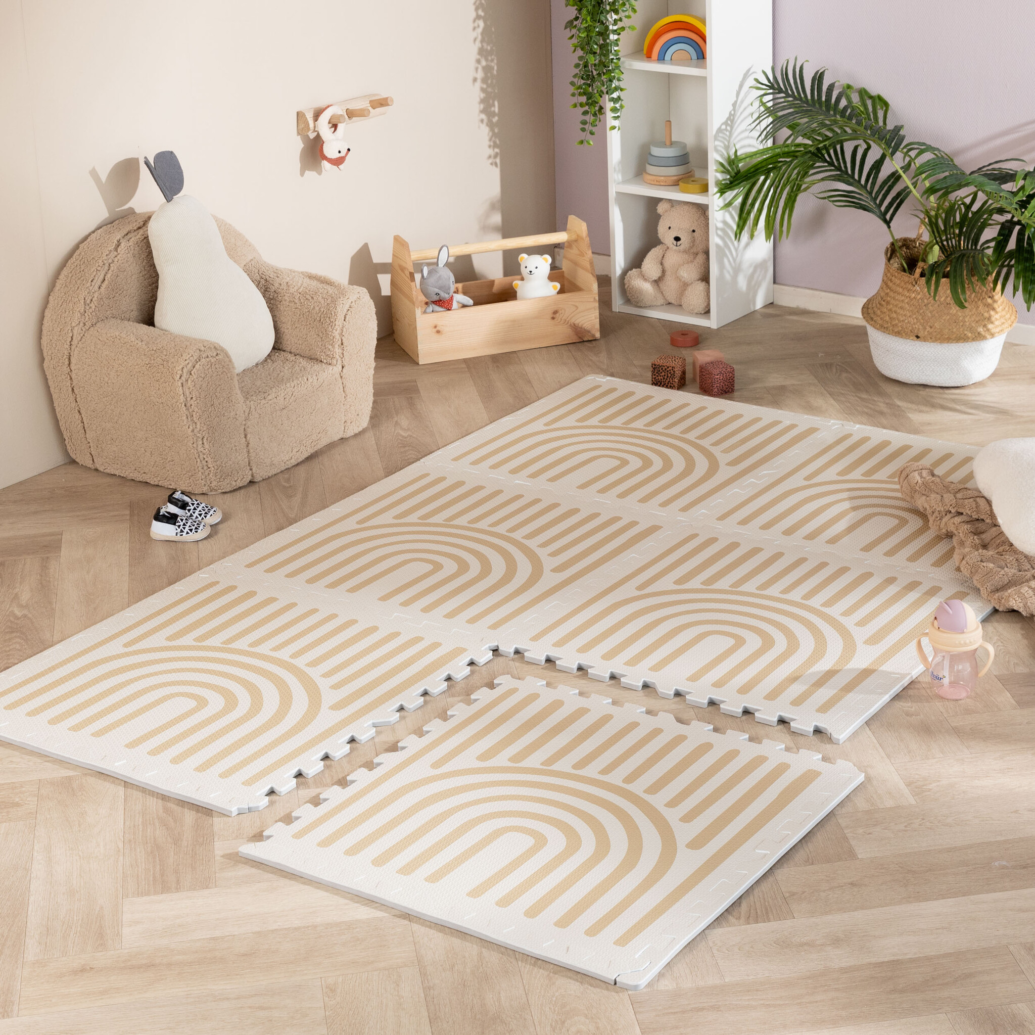 Skummatta – Alfie Grid Beige