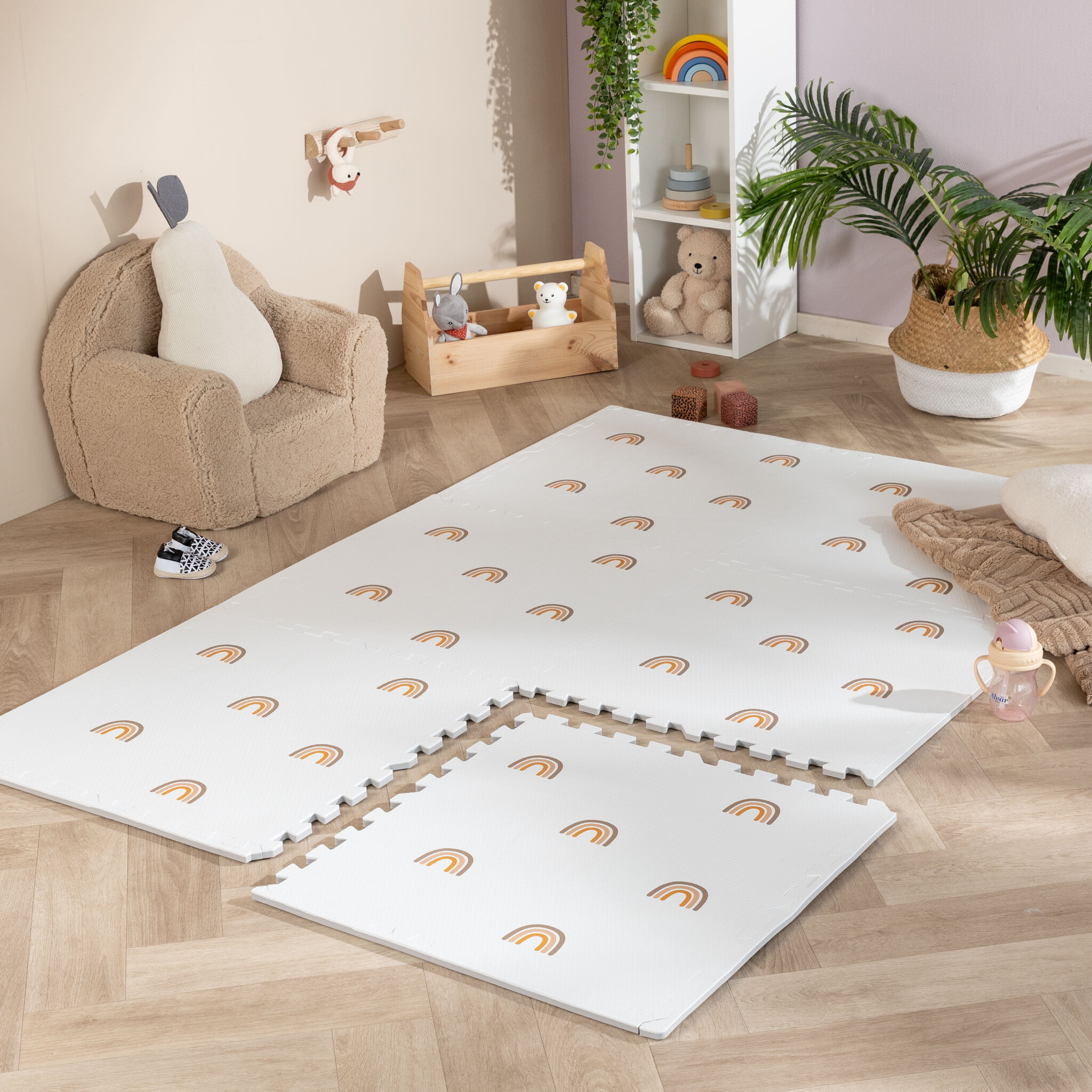 Skummatta – Alfie Rainbow Vit