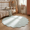Rund matta för barnrum | Cloudy Dots mintgrön - thumbnail