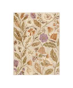 Tvättbar matta - Misty Flowers Creme