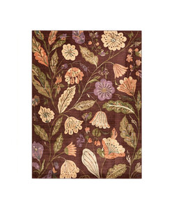 Tvättbar matta - Misty Flowers Brun