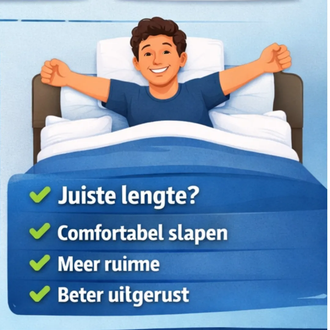 Welke boxspringmaat heb je nodig bij een lengte van 1.85, 1.90 of 2.00 meter?