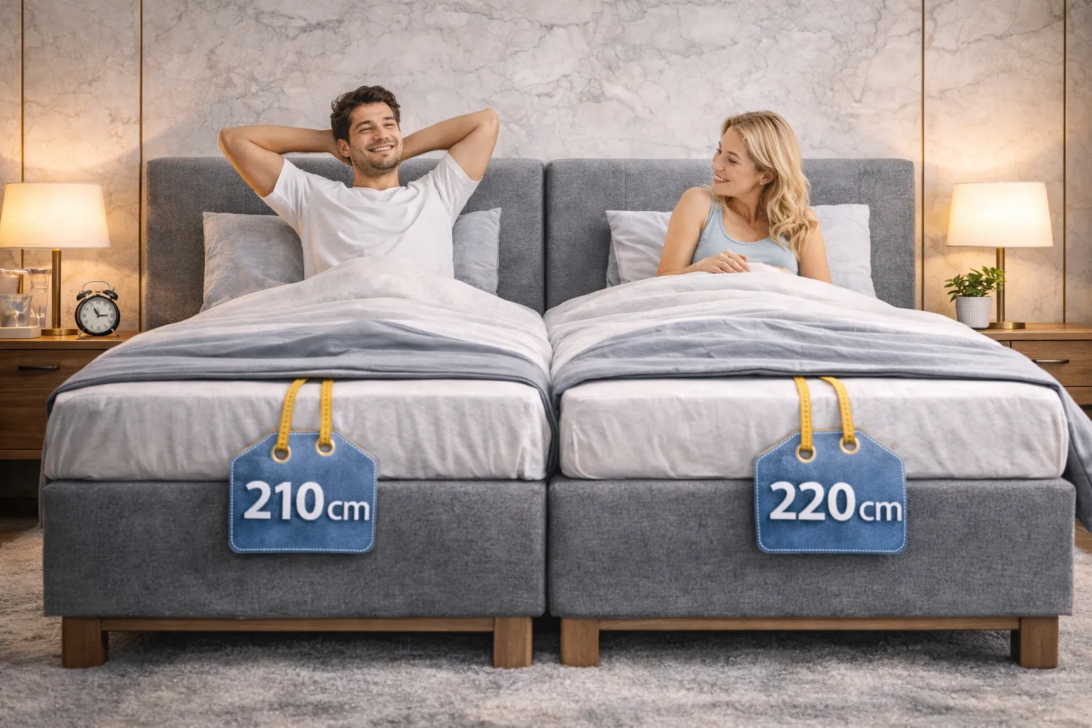 Boxspring advies voor stellen met lengteverschil