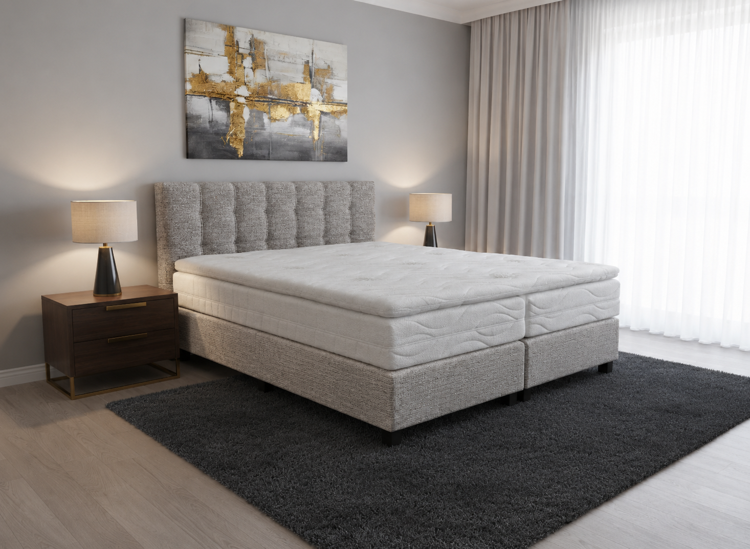 2 persoons boxspring Hilton de luxe - 140cm