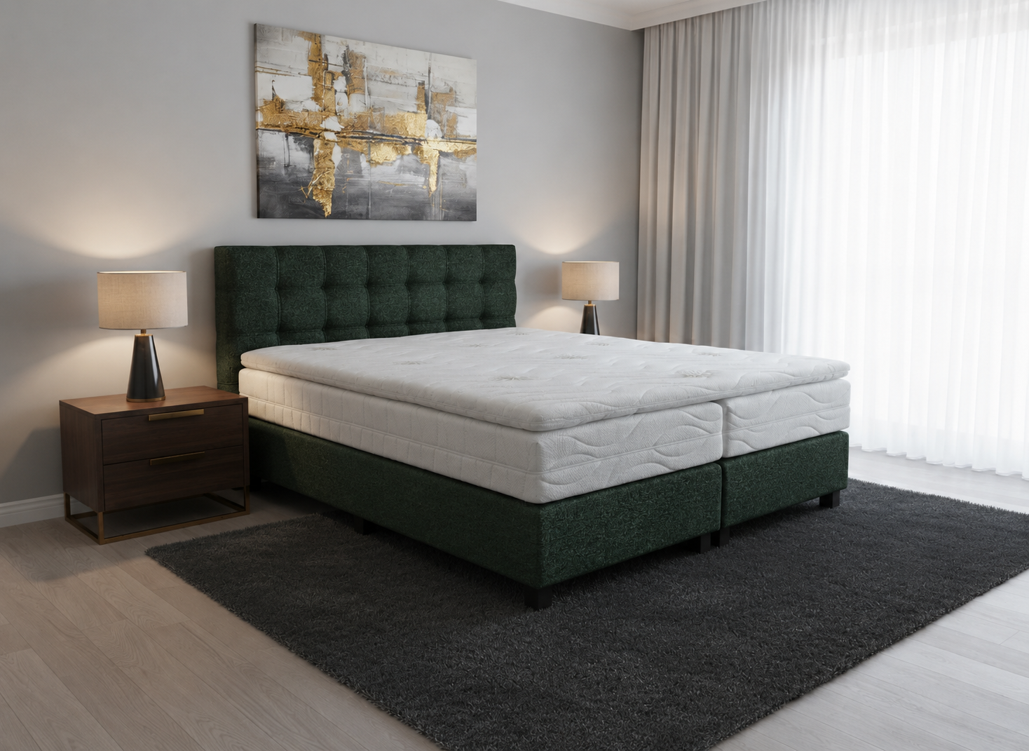 2 persoons boxspring Hilton de luxe - 140cm