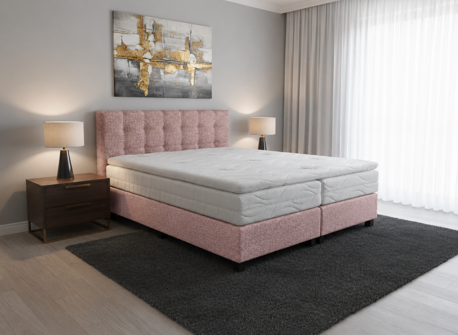 2 persoons boxspring Hilton de luxe - 140cm