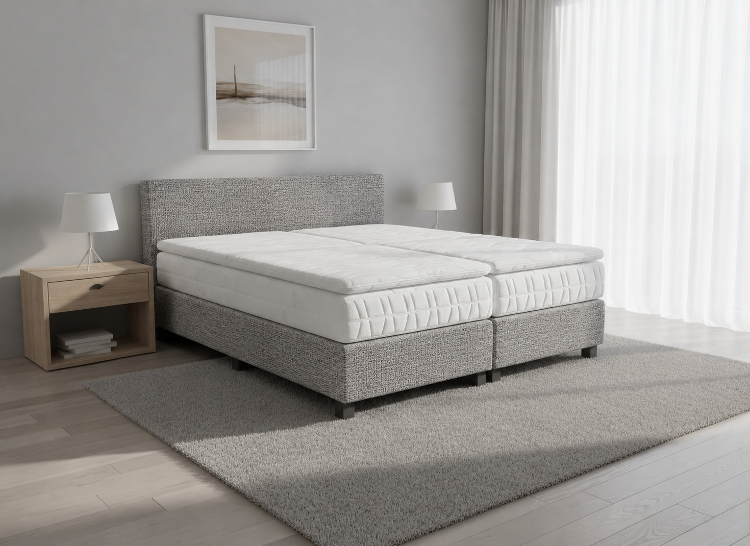2 persoons boxspring XXL Kingsize - 200 cm Breed