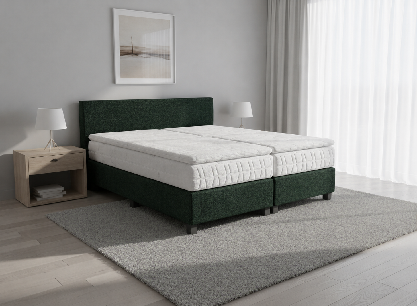 2 persoons boxspring XXL Kingsize - 200 cm Breed