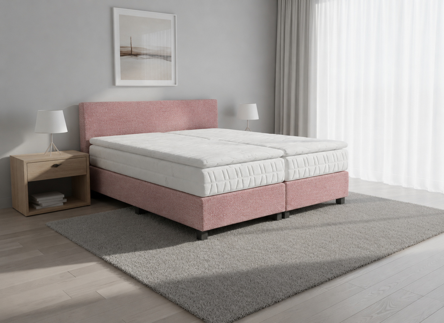 2 persoons boxspring XXL Kingsize - 200 cm Breed