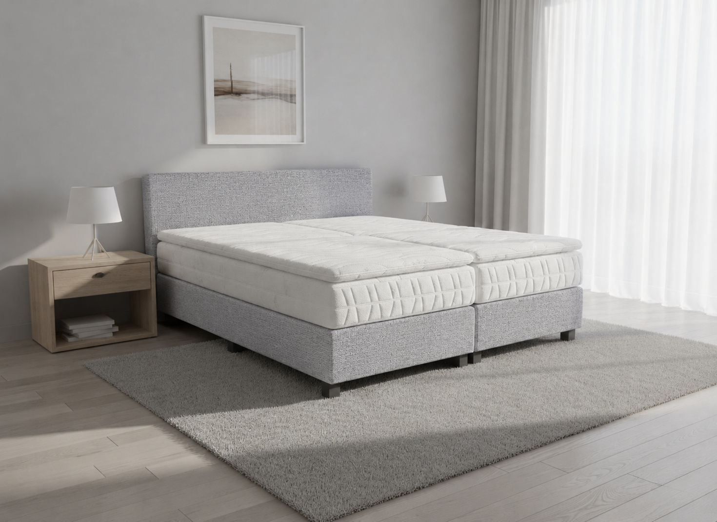 2 persoons boxspring XXL Kingsize - 200 cm Breed