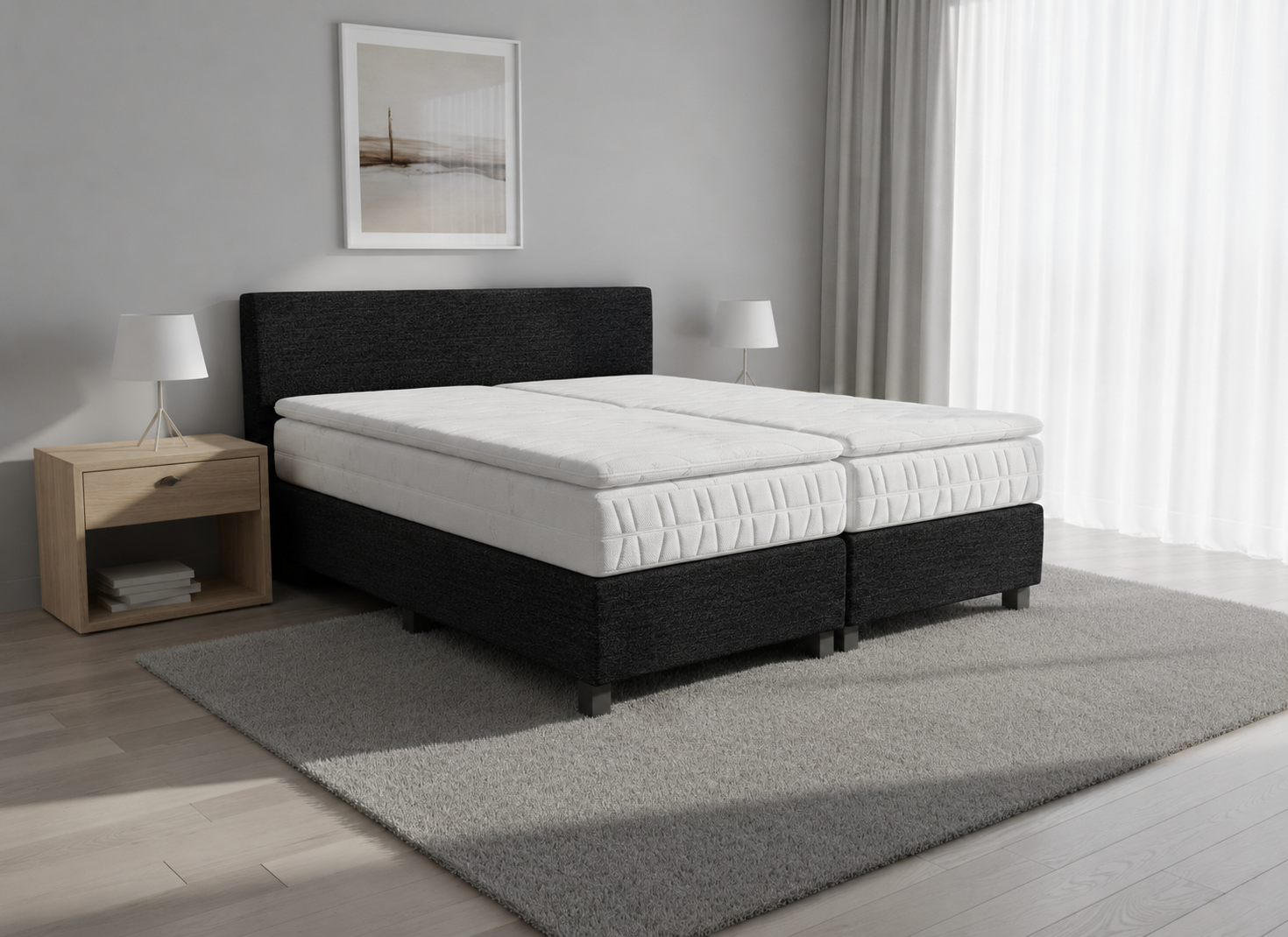2 persoons boxspring XXL Kingsize - 200 cm Breed