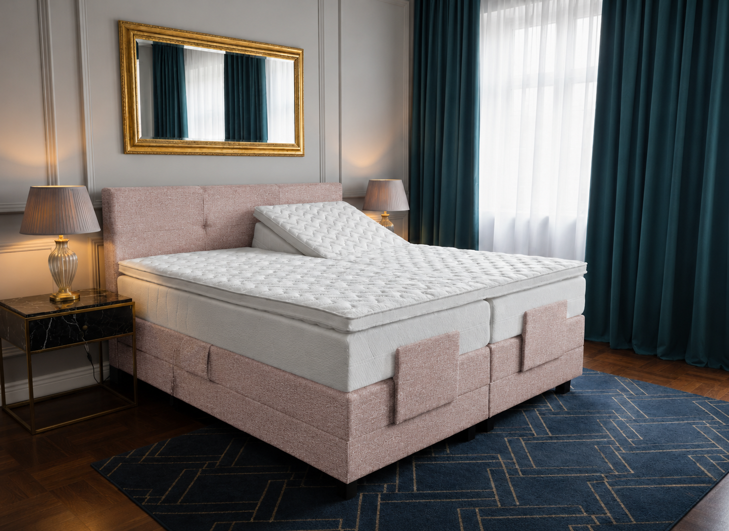 2 persoons boxspring Hamar - elektrisch - 180cm