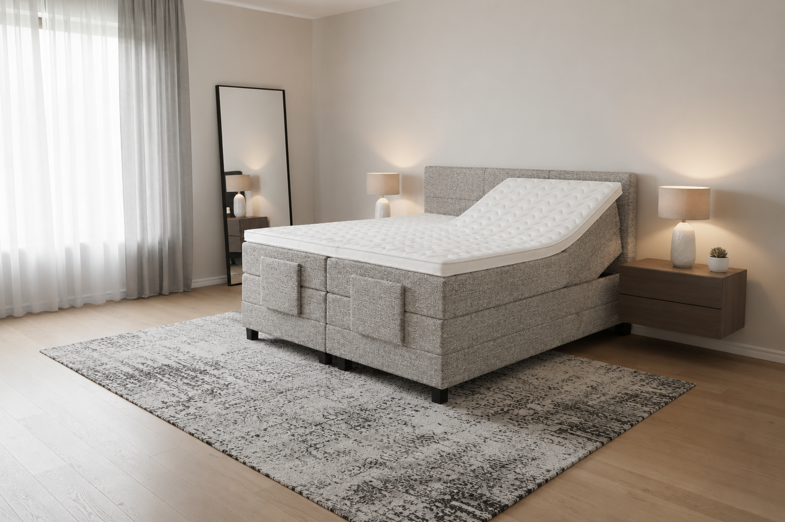 2 persoons boxspring Hamar deluxe - elektrisch - infrarood - 160cm