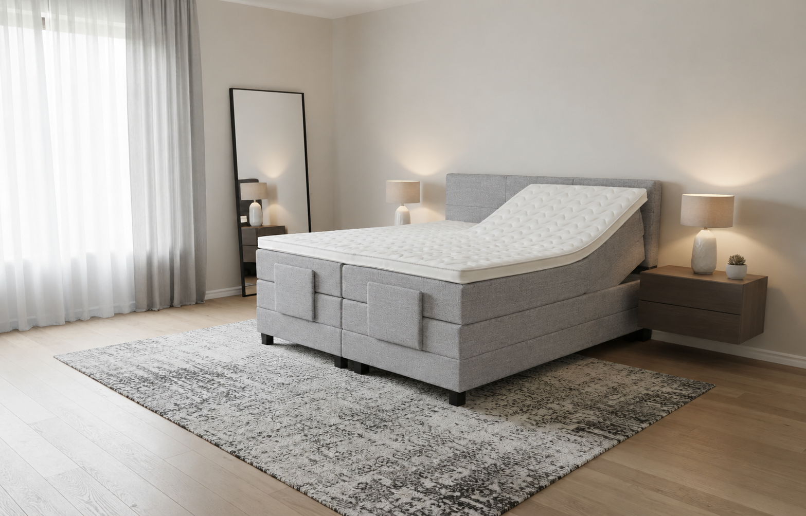 2 persoons boxspring Hamar deluxe - elektrisch - infrarood - 160cm