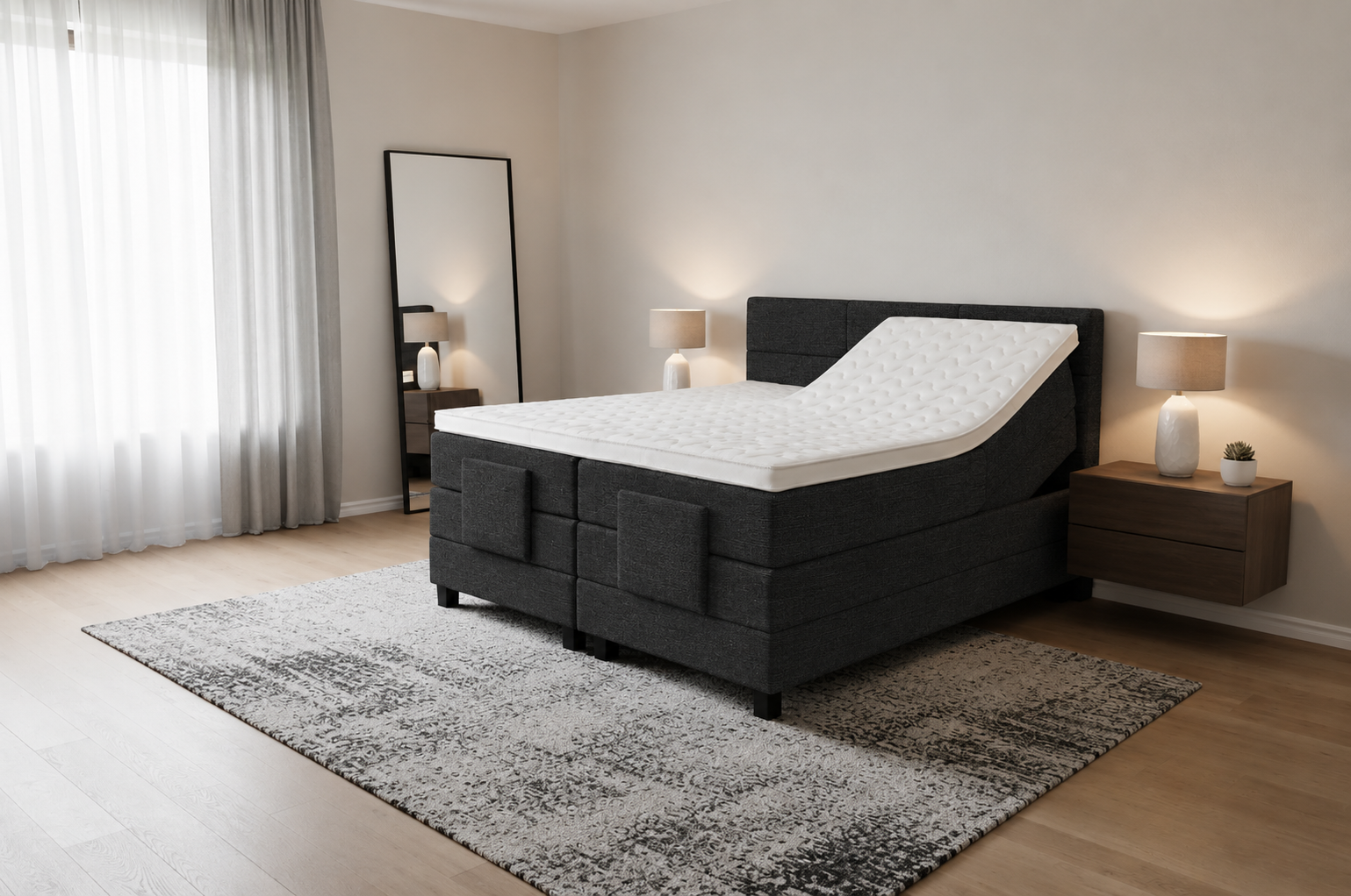 2 persoons boxspring Hamar deluxe - elektrisch - infrarood - 160cm