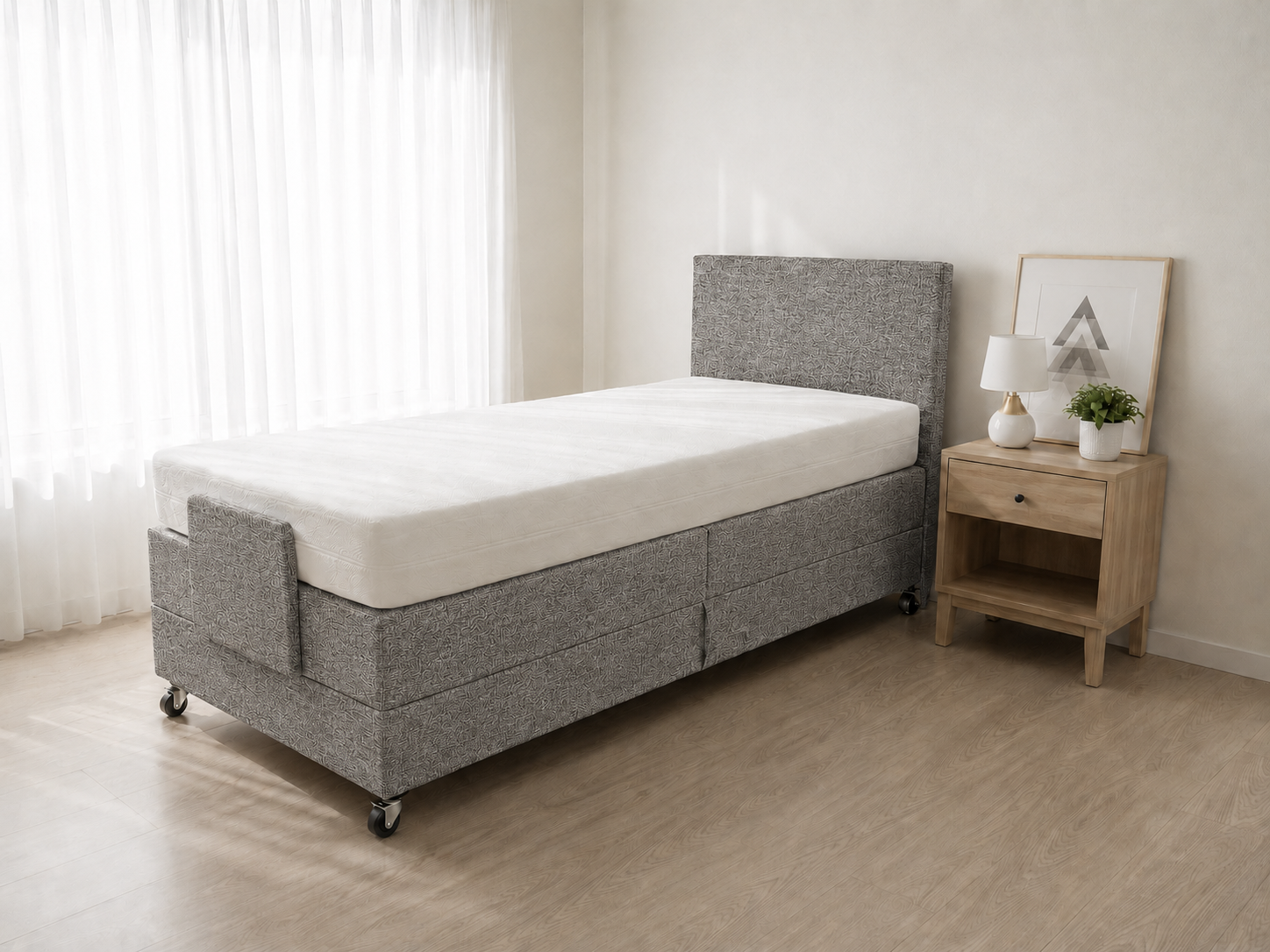 Hoog-Laag boxspring Care Free Premium 1-persoons