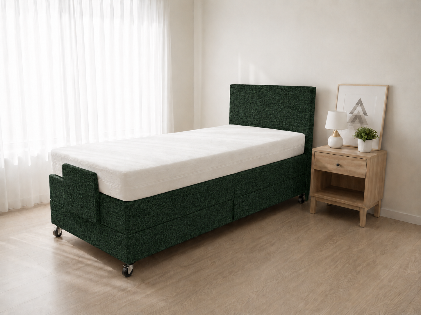 Hoog-Laag boxspring Care Free Premium 1-persoons