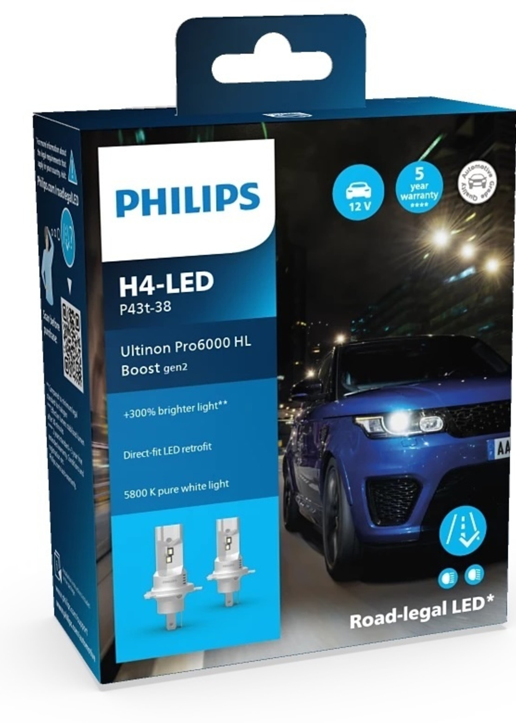 Philips LED H4 U6000 Boost Gen2