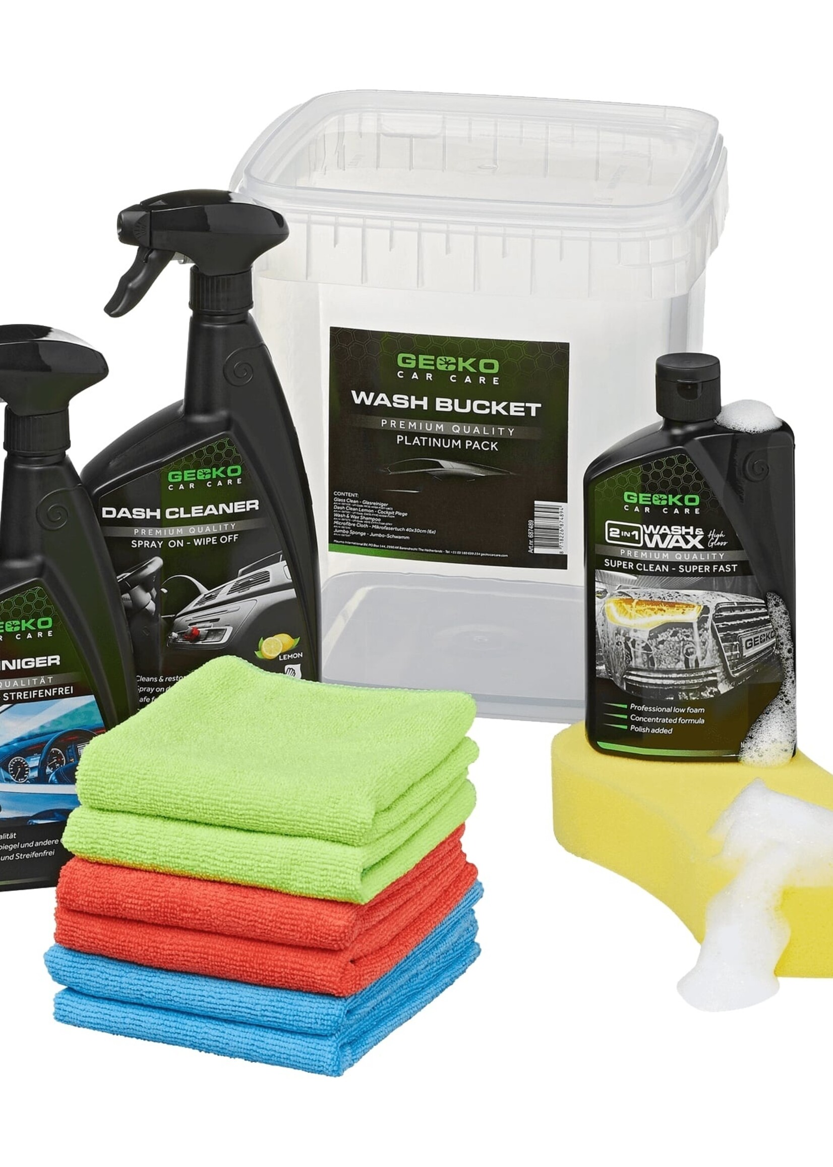 Gecko Wash Bucket Platinum Pack 6-delig