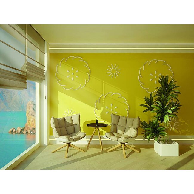 Art Décor Ornamenten A696 L/R polyurethaan wand, plafond (set à  4 stuks)