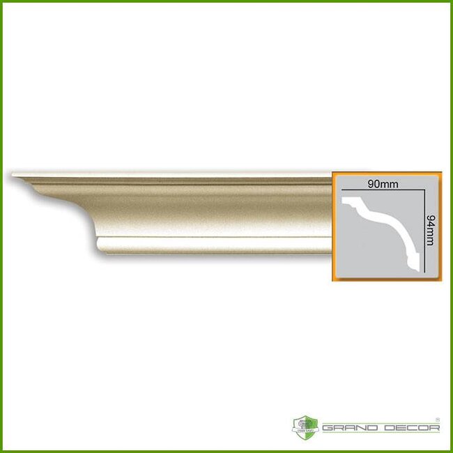 Grand Decor Kroonlijst P816 (94 x 90 mm), polyurethaan, lengte 2 m