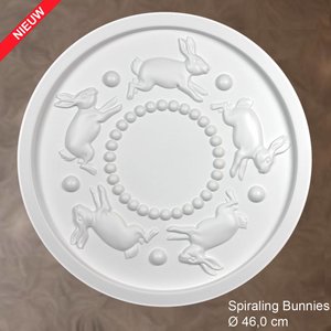 Grand Decor Rozet SPIRALING BUNNIES diameter 46,0 cm babykamer / kinderkamer