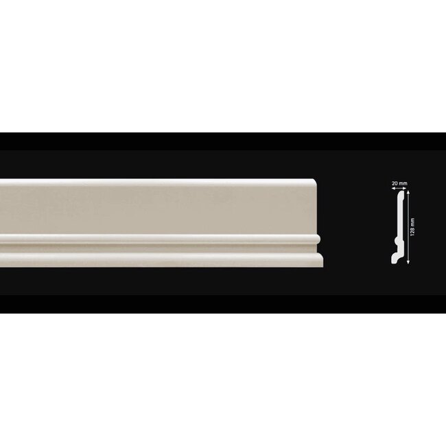 Homestar Plint CF13 (128 x 20 mm), lengte 2 m