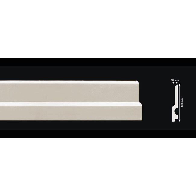 Homestar Plint CF14 (130 x 18 mm), lengte 2 m