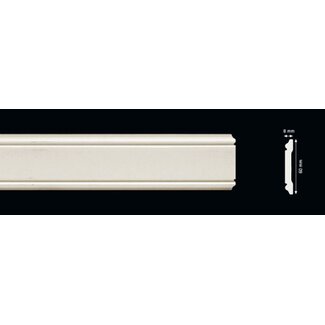 Homestar Wandlijst CW12 (60 x 8 mm), lengte 2 m
