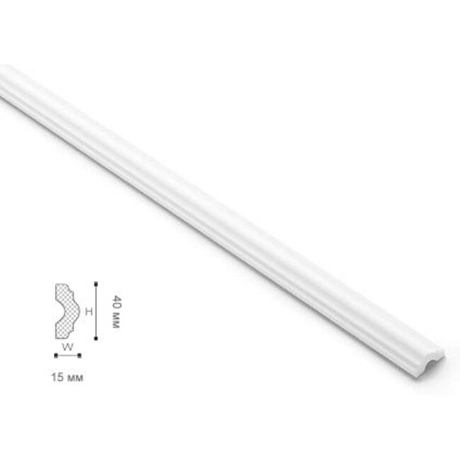 NMC Wallstyl WL3 (40 x 15 mm), lengte 2 m