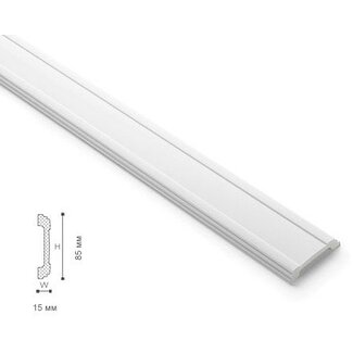 NMC Wallstyl WL5 (85 x 15 mm), lengte 2 m NMC Wallstyl WL5 (85 x 15 mm), lengte 2 m