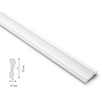 NMC Wallstyl WL6 (75 x 20 mm), lengte 2 m