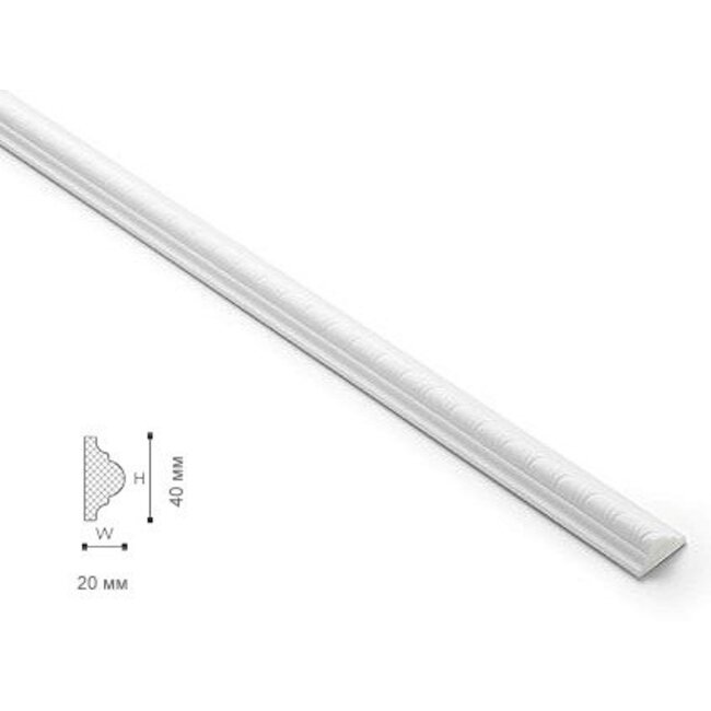 NMC Wallstyl WO1 (40 x 20 mm), lengte 2 m