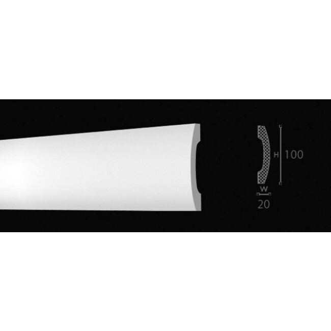 NMC Wallstyl / Floorstyl FD3 (100 x 20 mm), lengte 2 m