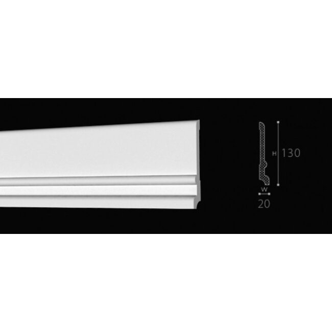 NMC Wallstyl / Floorstyl FD21 (130 x 20 mm), lengte 2 m