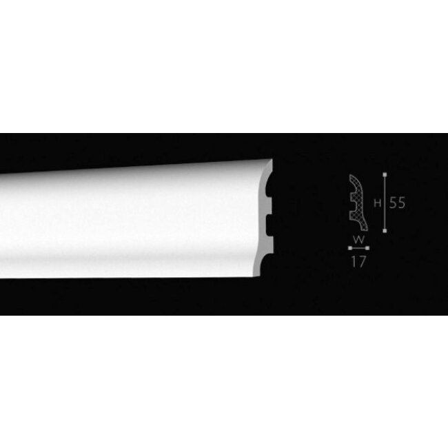 NMC Wallstyl / Floorstyl FL3 (55 x 17 mm), lengte 2 m