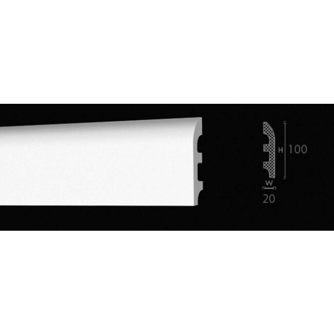 NMC Wallstyl / Floorstyl FL5 (100 x 20 mm), lengte 2 m