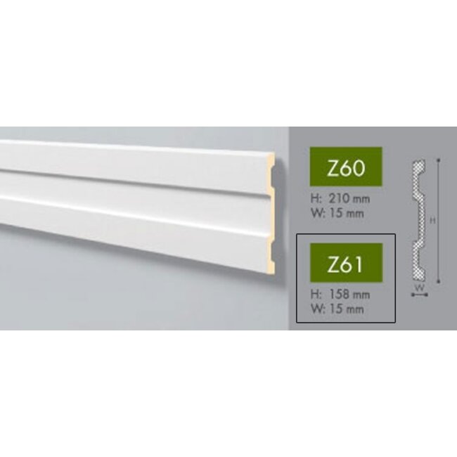 NMC Arstyl Z61 (157,5 x 15 mm), lengte 2 m